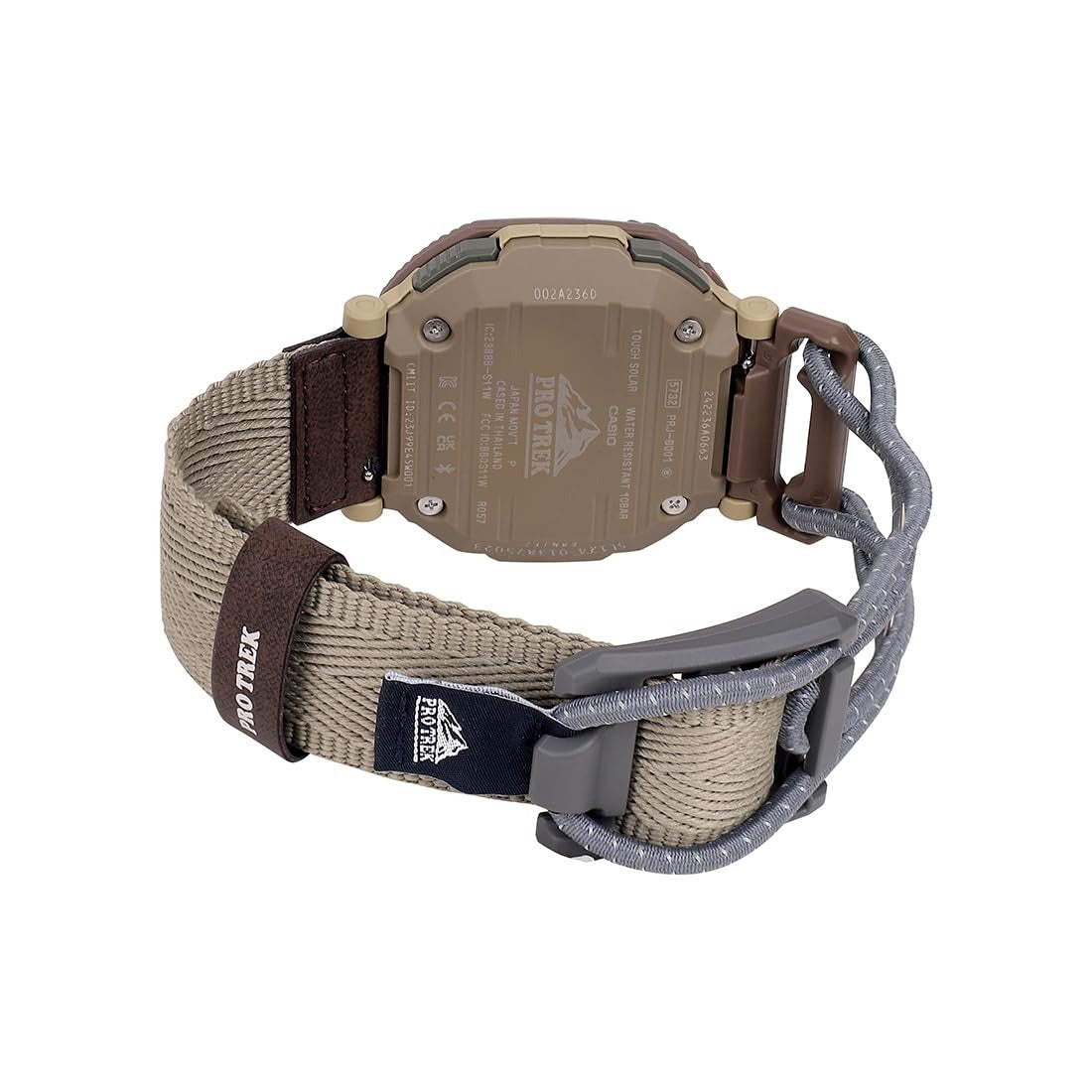 Casio Pro Trek Tough Solar Outdoor Watch Brown Premium Digital Analog Men’s Adventure Watch Water Resistant